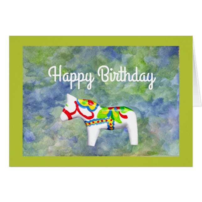Anniversaire Dala Horse (Devant horizontal)
