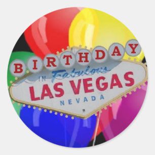 Anniversaire dans le fabuleux Sticker Las Vegas - 