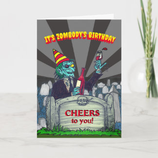 ANNIVERSAIRE DE CHÈQUES Zombies ! Carte