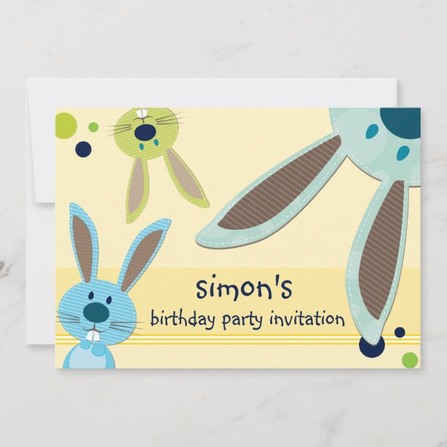 ANNIVERSAIRE DE ENFANT PARTY INVITATION mignon lap (Devant)