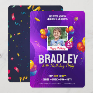 Anniversaire de enfant Party Invitation Modèle