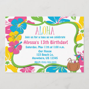 Anniversaire de ketmie ou invitation tropical de