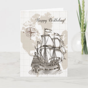 Anniversaire de la carte et du voilier