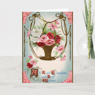 Anniversaire de la carte vintage