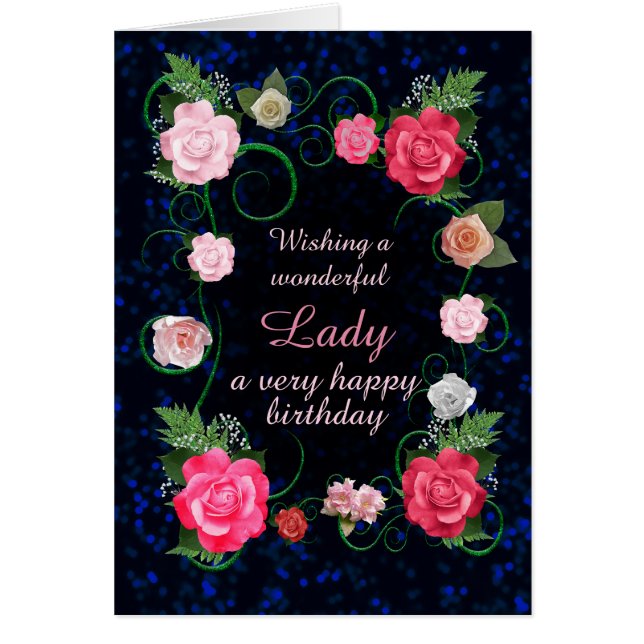 Anniversaire de la dame Beaux Roses (Devant)