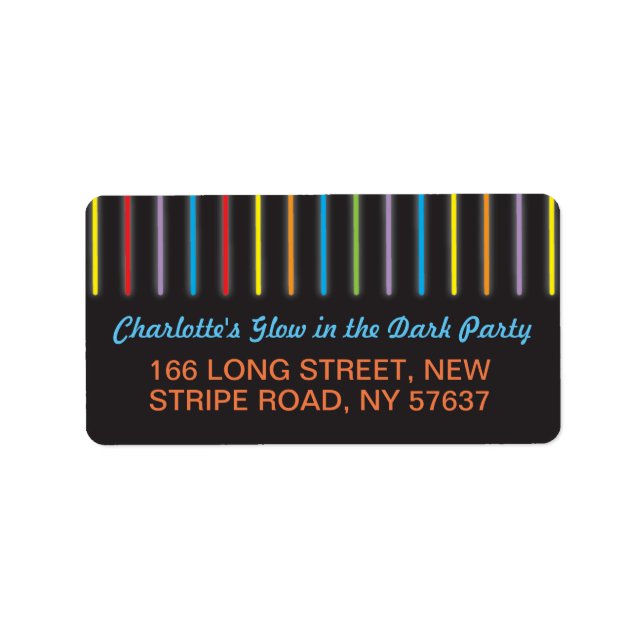 Anniversaire de la fête dans l'obscurité Étiquette (Devant)