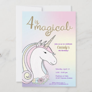 Anniversaire de la licorne ; Invitation à la Fille