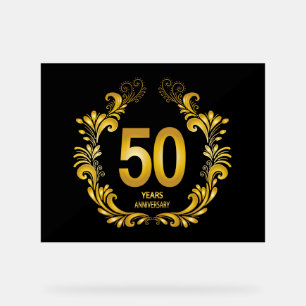 Anniversaire de la Parties scintillant d'or de 50 