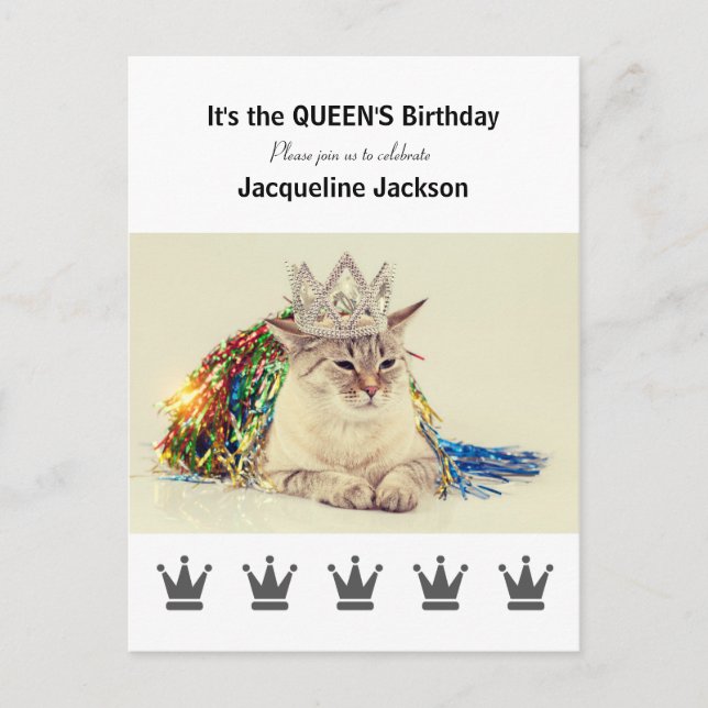 Anniversaire de la Reine - Carte postale Invitatio (Devant)