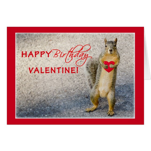 Anniversaire de la Saint-Valentin, Écureuil, Humor (Devant horizontal)