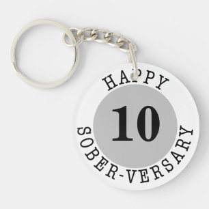 Anniversaire de la sobriété gris-noir