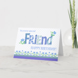 Anniversaire de l'ami avec la carte des fleurs de 