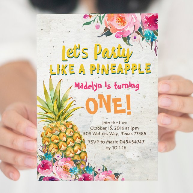 Anniversaire de l'ananas Invitation (Créateur téléchargé)