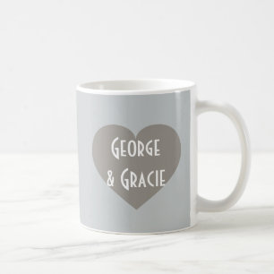 Anniversaire de l'argent Coeurs d'argent Café Mug