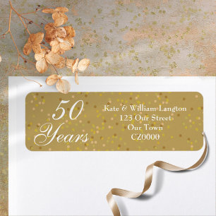 Anniversaire de mariage de 50 ans Confetti poussiè