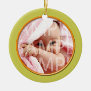 Anniversaire de naissance du bébé ornement de Noël