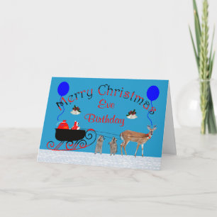 Anniversaire de Noël Carte de voeux