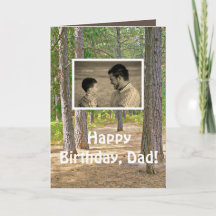 Anniversaire de papa, Rustique, Carte photo de la 