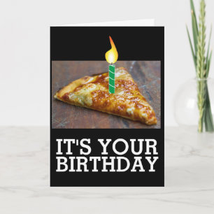ANNIVERSAIRE DE PIZZA AVEC CARTE À BOUGIE
