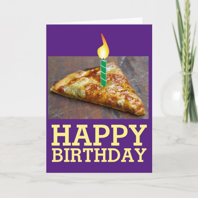 ANNIVERSAIRE DE PIZZA AVEC CARTE À BOUGIE (Devant)