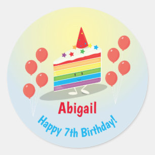 Anniversaire de Rainbow Cake Sticker