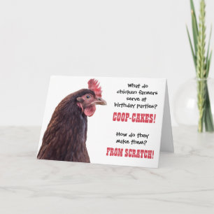 Anniversaire des blagues de poulet avec Carte phot