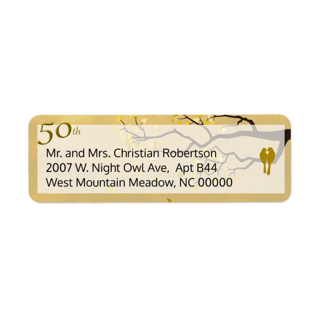 Anniversaire d'or Lovebirds (Devant)