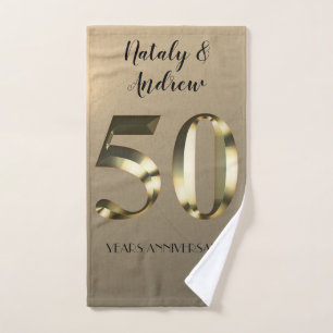 Anniversaire du 50e Mariage d'or métallique