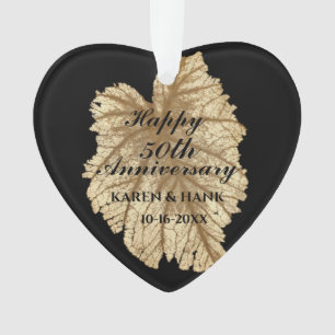 Anniversaire du 50e Mariage du coeur d'or noir