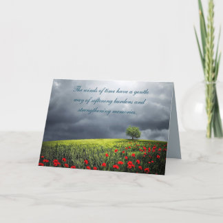 ANNIVERSAIRE DU CHAMP POPPY D'UNE CARTE DE MORT