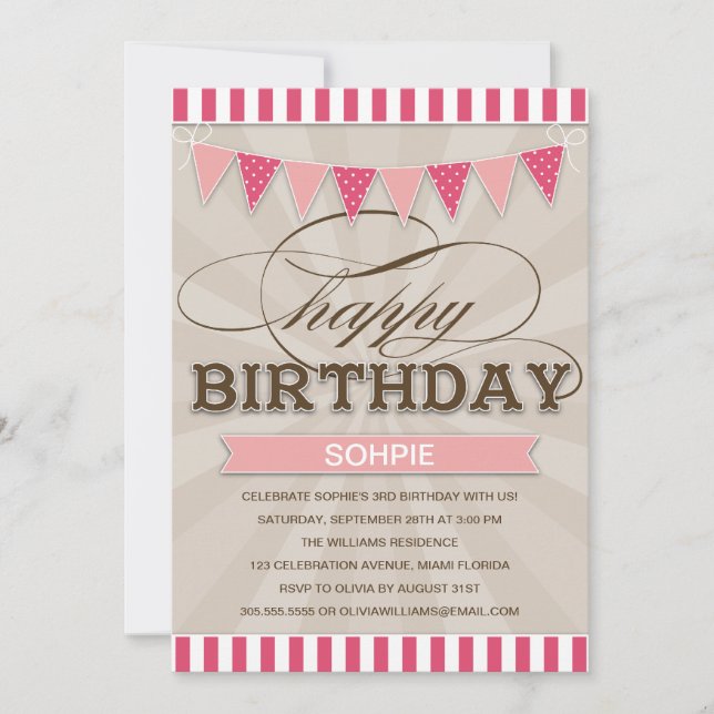 ANNIVERSAIRE DU CIRCUS| INVITATIONS D'ANNIVERSAIRE (Devant)