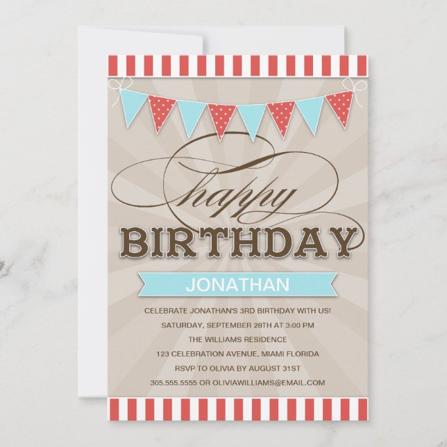 ANNIVERSAIRE DU CIRQUE | INVITATIONS D'ANNIVERSAIR (Devant)