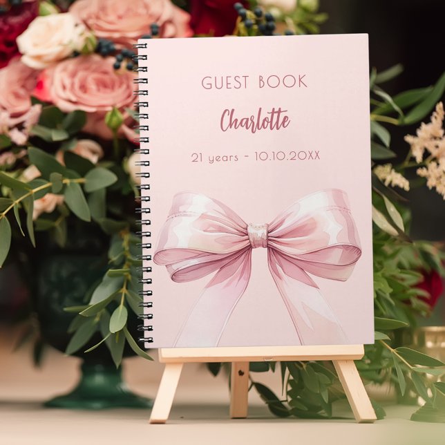 Anniversaire du livre d'hôtes blush rose arc (Créateur téléchargé)
