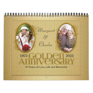 Anniversaire du Mariage d'or 50e calendrier photo