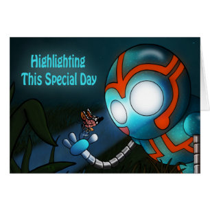 Anniversaire du Robot Bleu mignon