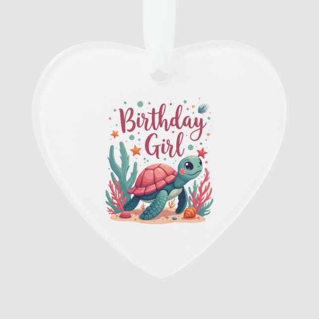 Anniversaire Fille Tortue de mer Thème Anniversair (devant)
