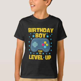Anniversaire garçon temps de niveler le T-shirt d'