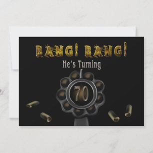 ANNIVERSAIRE INVITATION - 70E - BANG BANG!