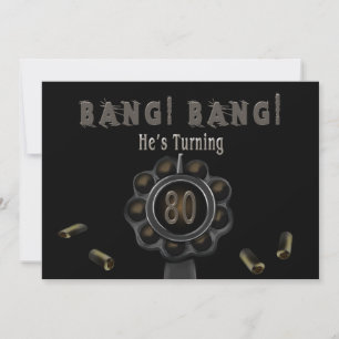 ANNIVERSAIRE INVITATION - 80E - BANG Pewter