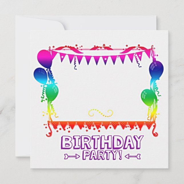 ****ANNIVERSAIRE**** INVITATIONS DE PARTIS (Devant)