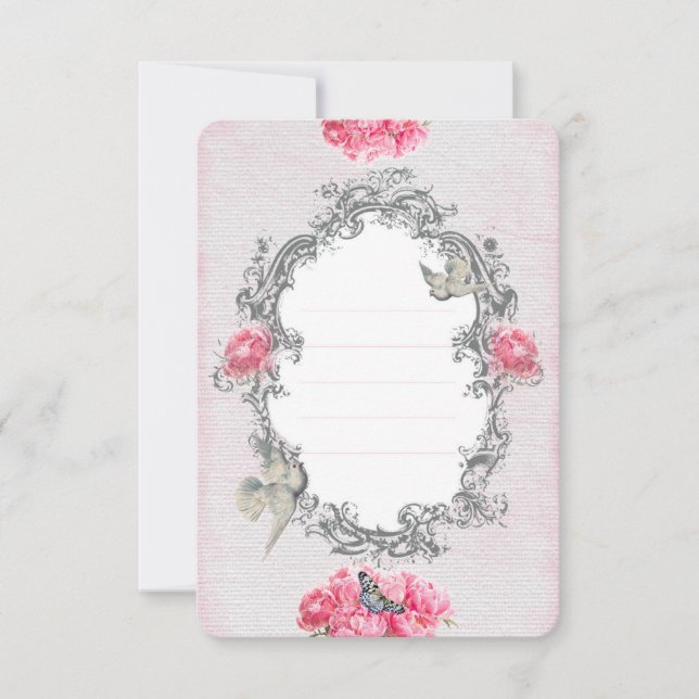 Anniversaire - Linge blanc - Carte d'invitation (Devant)