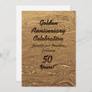 Anniversaire Mariage d'or Invitation personnalisée