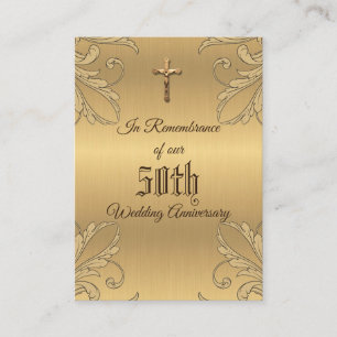 Anniversaire mariage Favoriser Croix d'or Carte Sa