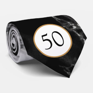 Anniversaire Noir Marbre Blanc Cravate