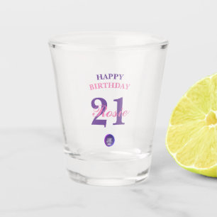 Anniversaire Personnalisé Numéro et nom Verre de t