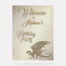 Anniversaire personnel Mosaic Gold Dragon Extraord