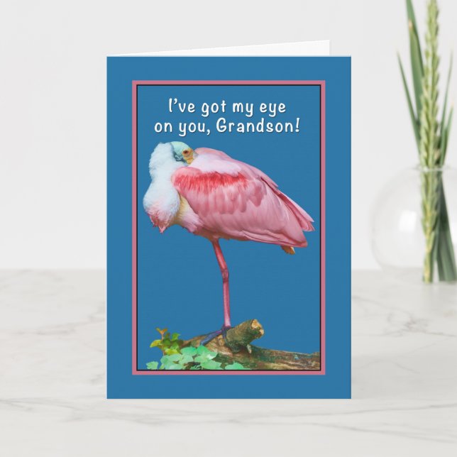 Anniversaire, petit-fils, carte semi-transparente (Devant)