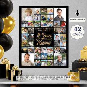 Anniversaire Photo Collage ANNÉES DANS LA FABRICAT