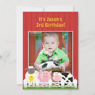 Anniversaire Photo Farm Appartement Invitation