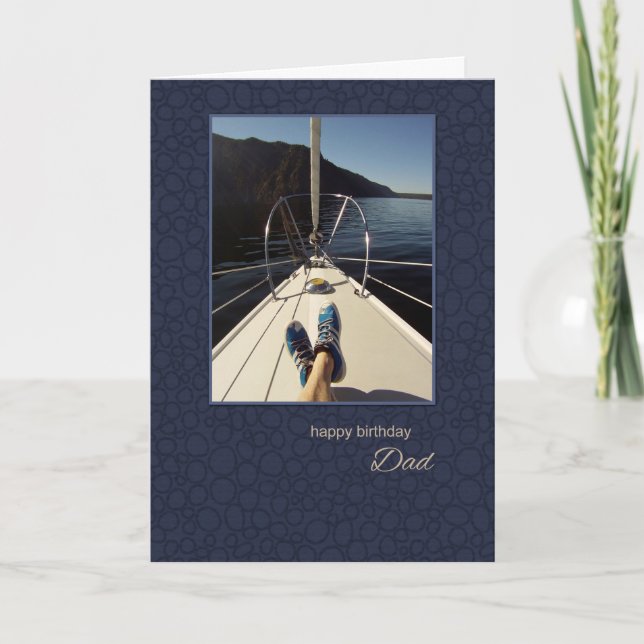 Anniversaire pour papa Carte de Voile (Devant)
